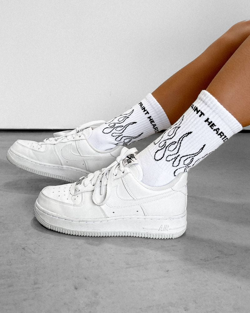 Not For The Faint Hearted Socks - White - 3