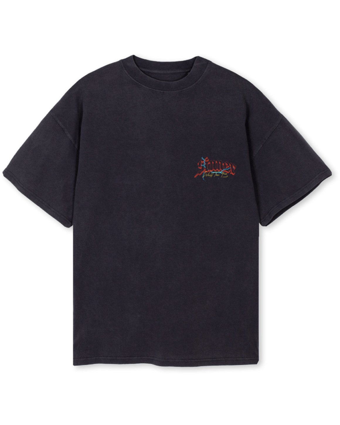 Sinner World Tour Tee - Washed Black - 1
