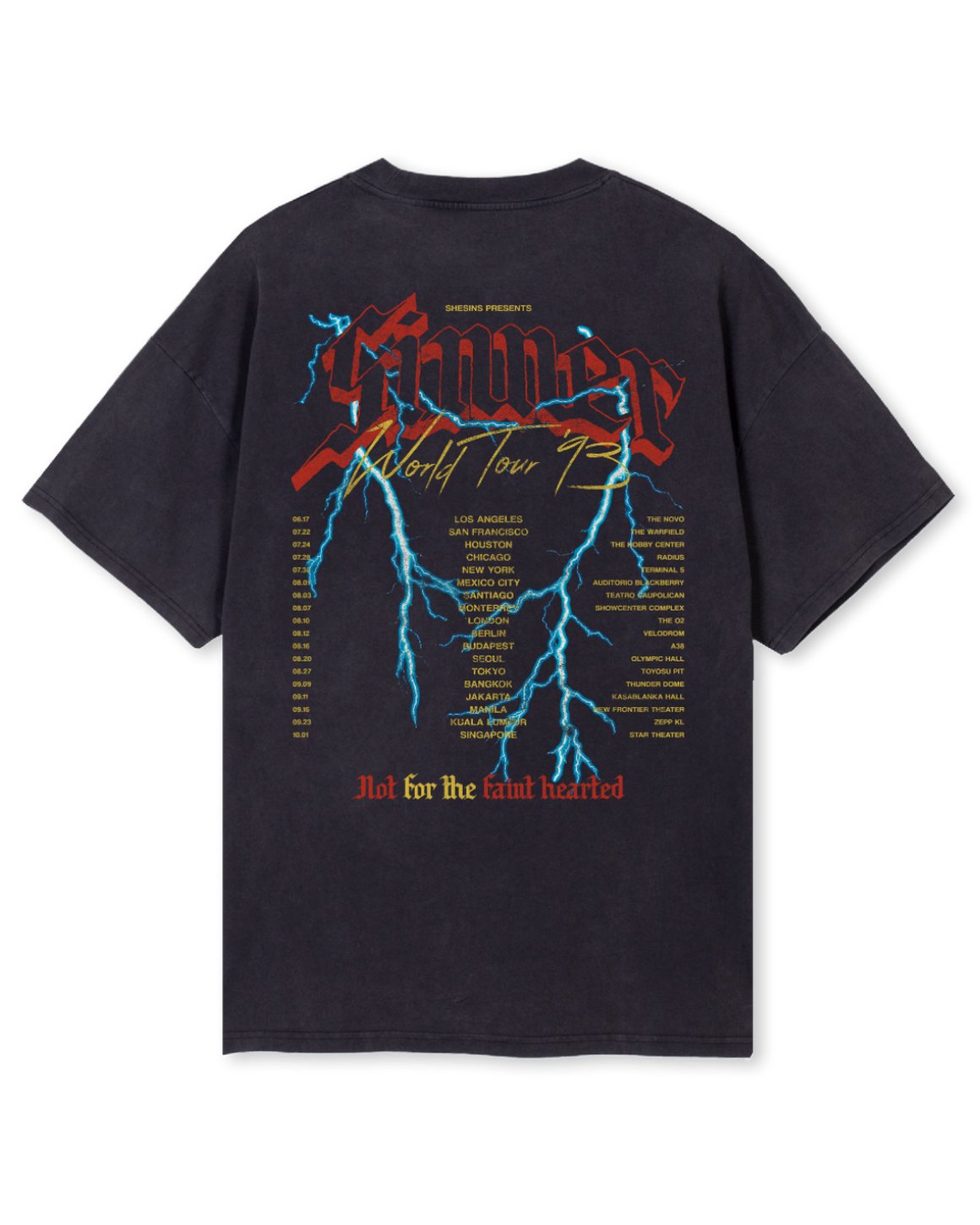 Sinner World Tour Tee - Washed Black