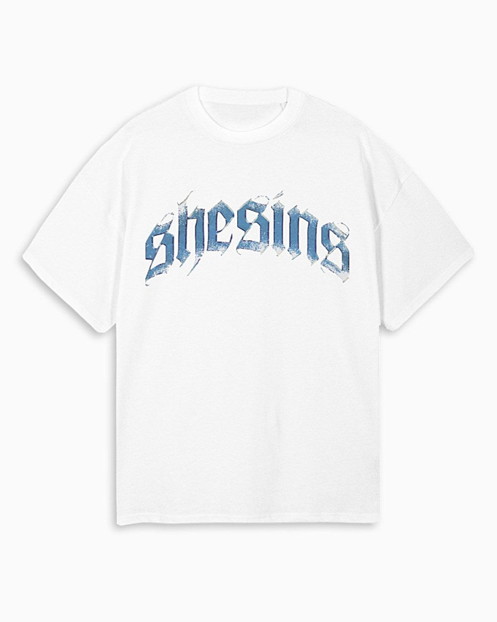 Old English Vintage Oversized Tee - White