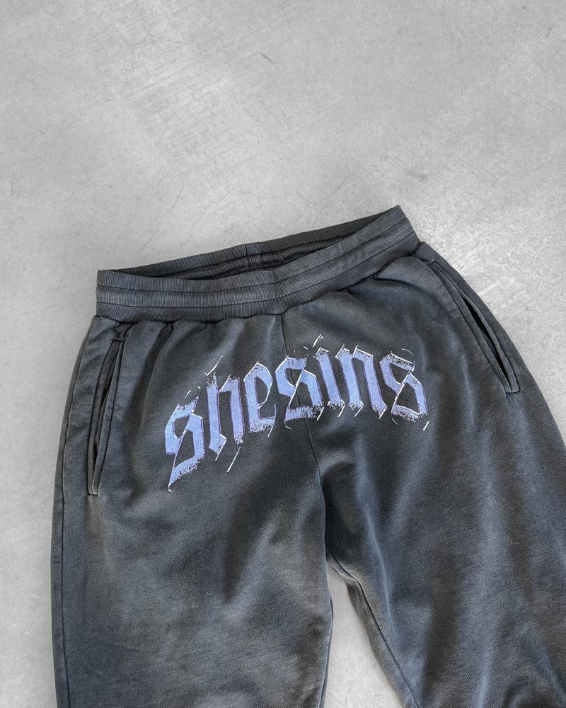 Old English Sweatpants - Washed Black – SheSins