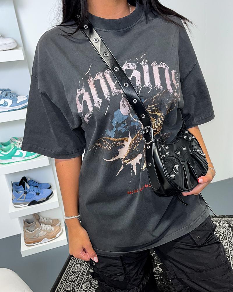 Vintage Eagle Tee - Washed Black - 3