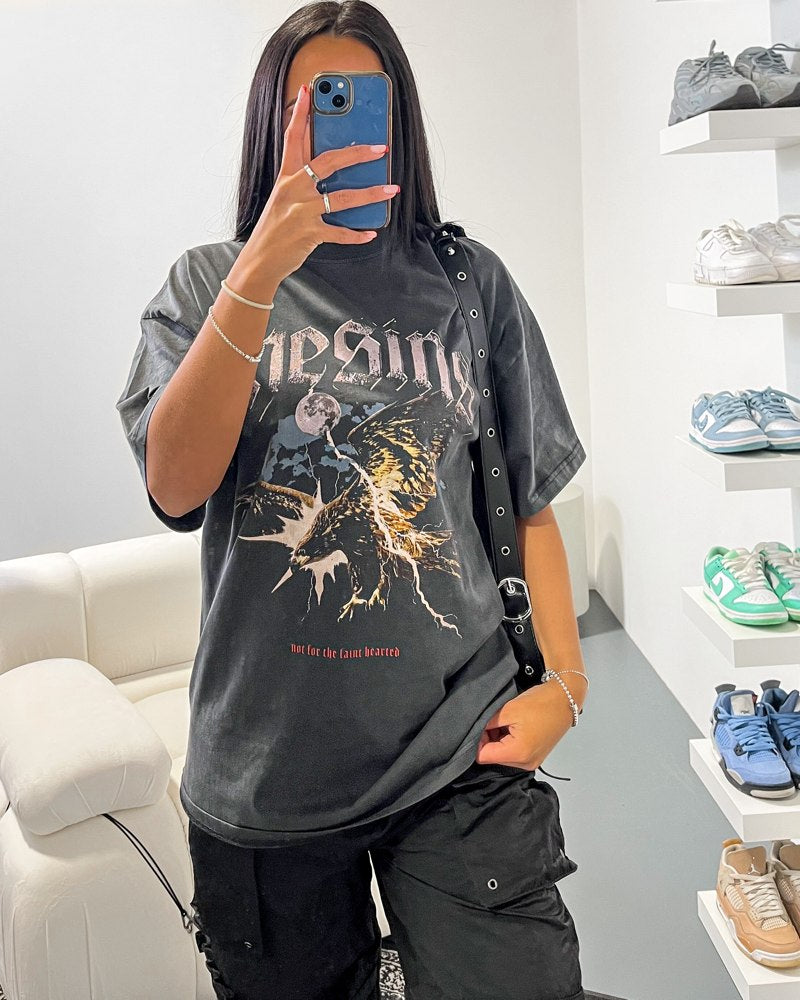 Vintage Eagle Tee - Washed Black - 1